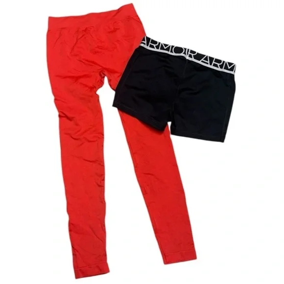 NB🌺UNDER ARMOUR & NO BOUNDARIES BUNDLE/LOT/MULTIPLES OF LEGGINGS AND SHORTS - Picture 2 of 7